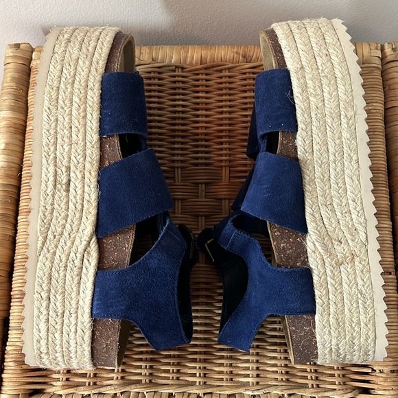 Free People x Intentionally Marine Dream Flatform Sandals Size 7.5 NEW - Picture 8 of 14